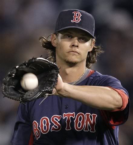 Boston Red Sox starting pitcher Clay Buchholz(notes) gets the ball back during a spring training baseball game against the New York Yankees at Steinbrenner Field in Tampa, Fla., Friday, March 4, 2011. 