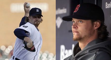 Phil Coke (L), Clay Buchholz (R)