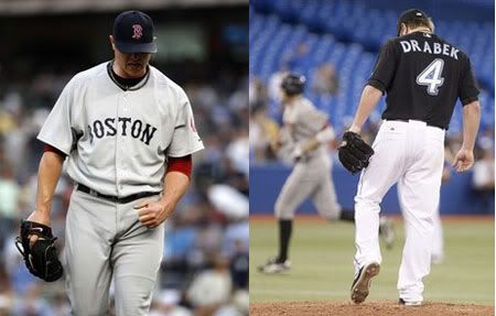 Jon Lester (L), Kyle Drabek (R)