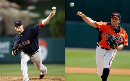 Jon Lester (L), Brad Bergesen (R)