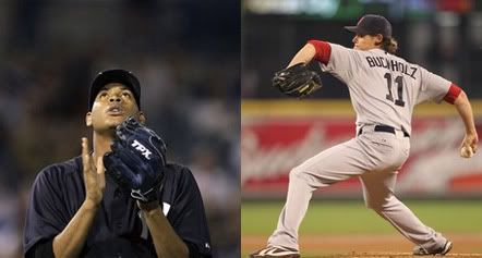 Ivan Nova (L), Clay Buchholz (R)