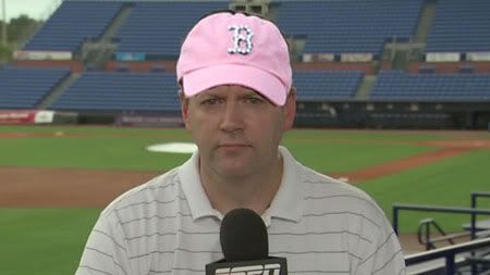 Pink hat wearing Buster Olney
