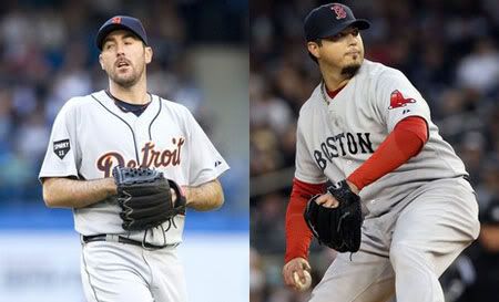 Justin Verlander (L), Josh Beckett (R)