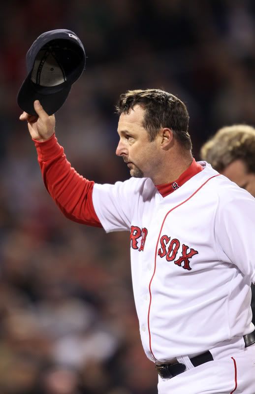 Tim Wakefield(notes) #49 of the Boston Red Sox salutes the fans after he is pulled from the game in the seventh inning against the Chicago Cubs on May 22, 2011 at Fenway Park in Boston, Massachusetts. Before this series, the two teams haven't played at Fenway Park since the 1918 World Series