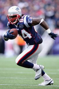 Deion Branch #84 of the New England Patriots warms up prior to their AFC Championship Game against the Baltimore Ravens at Gillette Stadium on January 22, 2012 in Foxboro, Massachusetts. 