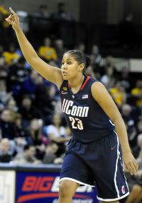 UConn's Kaleena Mosqueda-Lewis scored a career-high 27 points against Marquette during the Huskies' 85-45 win over the Golden Eagles at the Al McGuire Center in Milwaukee Saturday. Mosqueda-Lewis also passed Nykesha Sales and Rebecca Lobo for most points scored in a season by a freshman. 