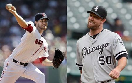 Daniel Bard (L), John Danks (R)