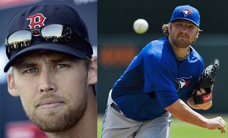 Daniel Bard (L), Kyle Drabek (R)