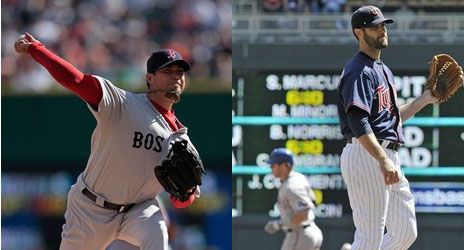 Josh Beckett (L), Nick Blackburn (R)