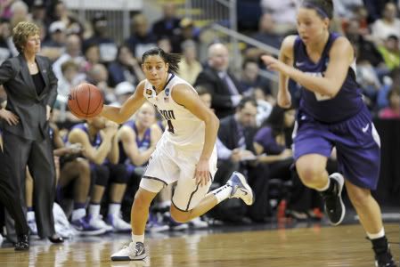 There wasn't much Kansas State head coach Deb Patterson, left, or Brittany Chambers, right, could do against Bria Hartley and UConn during their second round game of the 2012 NCAA women's basketball tournament at the Webster Bank Arena in Bridgeport Monday night.