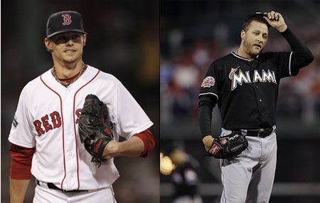 Clay Buchholz (L), Mark Buehrle (R)