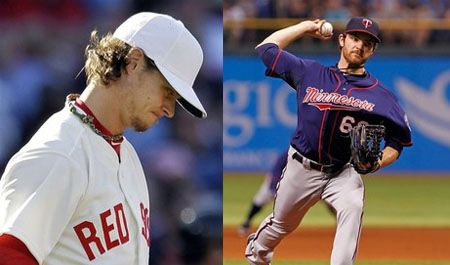 Clay Buchholz (L), Liam Hendriks (R)