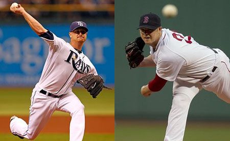 Alex Cobb (L), Jon Lester (R)