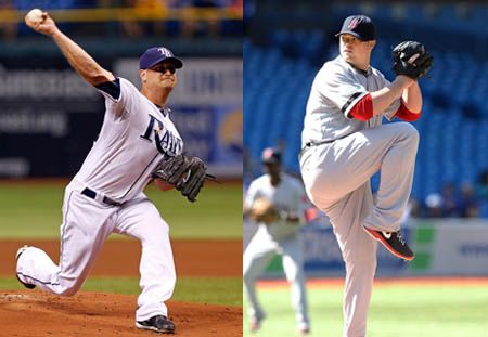 Alex Cobb (L), Jon Lester (R)