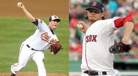 Tommy Hunter (L), Clay Buchholz (R)