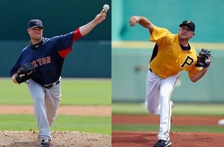 Jon Lester (L), Kevin Correia (R)