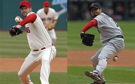 Derek Lowe (L), Josh Beckett (R)