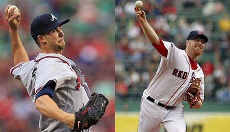 Mike Minor (L), Aaron Cook (R)