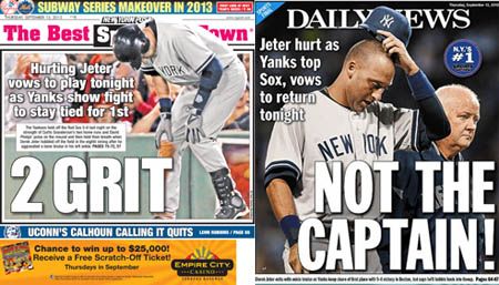 NY Daily News & NY Post sports cover