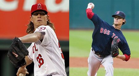 Jered Weaver (L), Clay Buchholz (R)