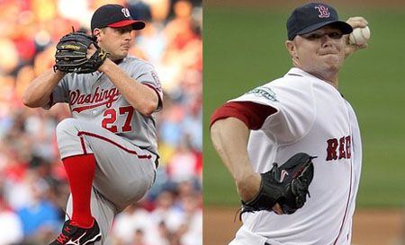 Jordan Zimmermann (L), Jon Lester (R)