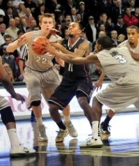 With seconds left in regulation, Ryan Boatright was stripped of the ball just as he attempted to get off the tie-breaking shot.