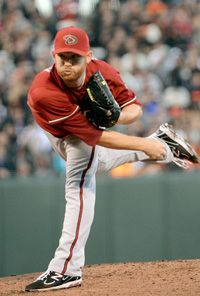 Ian Kennedy #31 of the Arizona Diamondbacks pitches against the San Francisco Giants at AT&T Park on May 30, 2012 in San Francisco, California. 