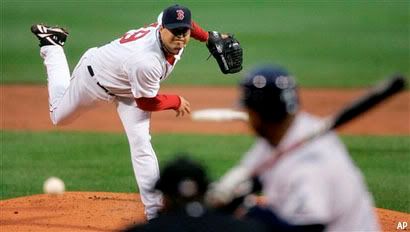 Josh Beckett looks to propel the Red Sox into first place tonight at the Trop.