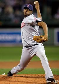 Fausto Carmona's bad luck at Fenway Park continued on Tuesday night.