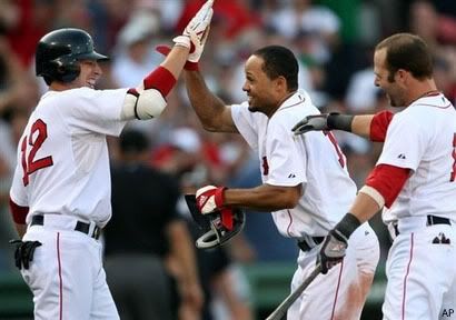 Jed Lowrie, Coco Crisp and Dustin Pedroia in happier times earlier this week