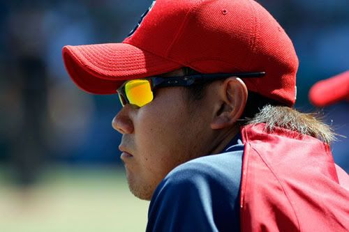 Daisuke Matsuzaka looks to keep his perfect road record intact this afternoon against the Blue Jays.