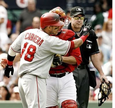 Cabrera arguing/AP