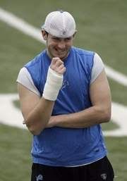 Dan Orlovsky may be done for the season with multiple thumb injuries. Detroit Free Press Photo