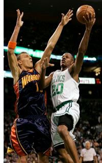 Ray Allen drives to the hoop. AP Photo