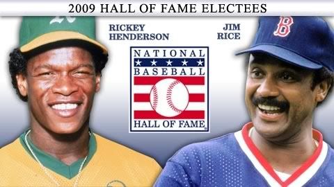 Rickey Henderson and Jim Rice, Baseball Hall of Fame, Class of 2009 - MLB.com image