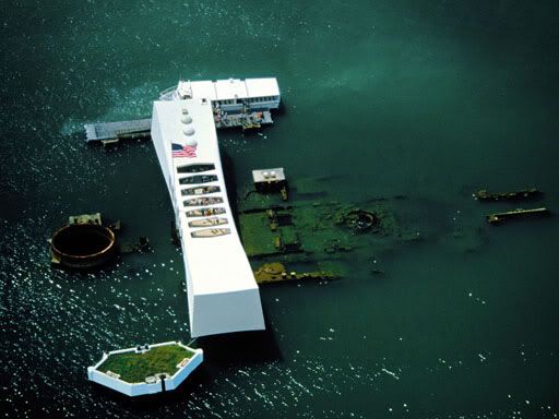 U.S.S. Arizona Memorial at Pearl Harbor in Hawaii