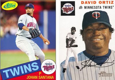 Johan Santana & David Ortiz Minnesota Twins