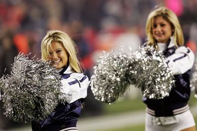 The Pats cheerleaders just to make everyone feel a little better after a close game.