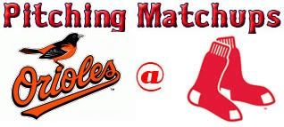Baltimore Orioles @ Boston Red Sox pitching matchups