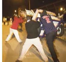 Red Sox fans rioting in 2004
