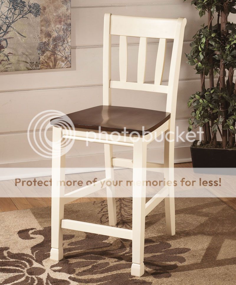 Holfield 7pcs Cottage Square Counter Height Dining Room Table Chairs Pub Set
