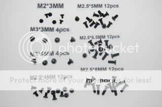 62 PEICE LAPTOP SCREW KIT NOTEBOOK SCREWS DELL HP CPQ  