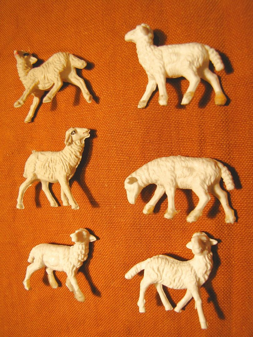 6 pecore x pastori 6 cm landi moranduzzo minuterie presepe miniature sheep crib
