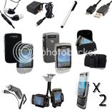 All in One Accessories Charger Case Bundle for Blackberry Torch 9800 