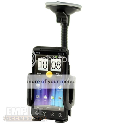 for Sprint HTC EVO 3D CAR CHARGER CRADLE WINDSHIELD DASH MOUNT KIT 