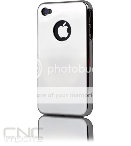   CASE COVER Silver Chrome for iPhone 4 4S Att Verizon Sprint  