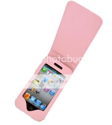 PINK LEATHER CASE FOR APPLE IPOD TOUCH 4G 4th Gen NEW  