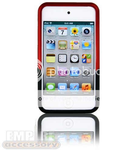 RED HARD CASE FOR APPLE IPOD TOUCH ITOUCH 4G 4TH Gen Generation  