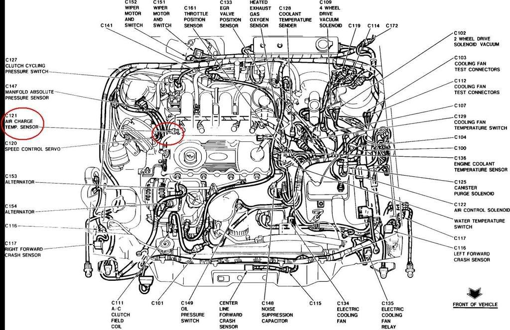 Ford taurus engine layout