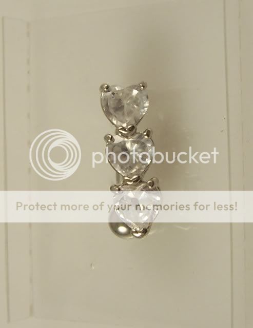 Heart belly button navel ring piercing naval crystal  